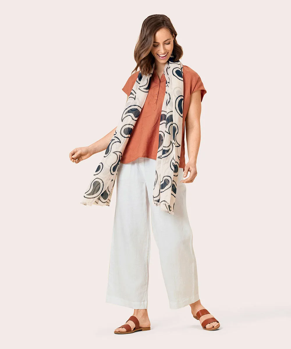 Parini Pull-On Linen Pants