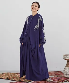 Peacock Embroidery Versatile Dress