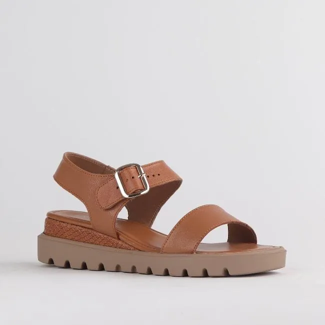 Platform Sandals in Tan - 12508