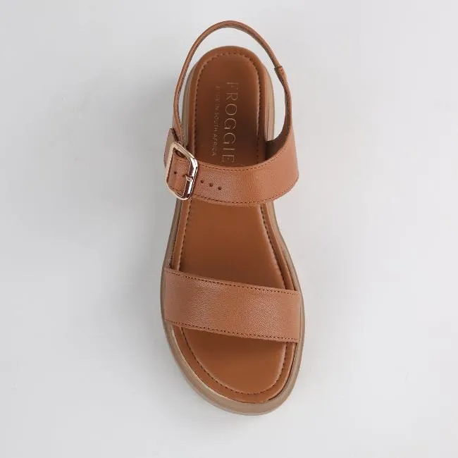 Platform Sandals in Tan - 12508