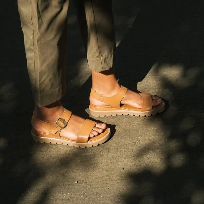 Platform Sandals in Tan - 12508