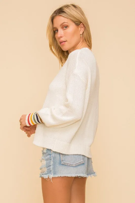 Rainbow Cuff Sweater