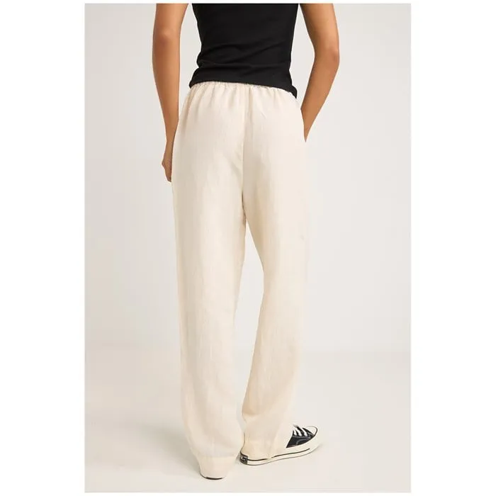 Rhythm Frankie Elastic Pants - CREAM