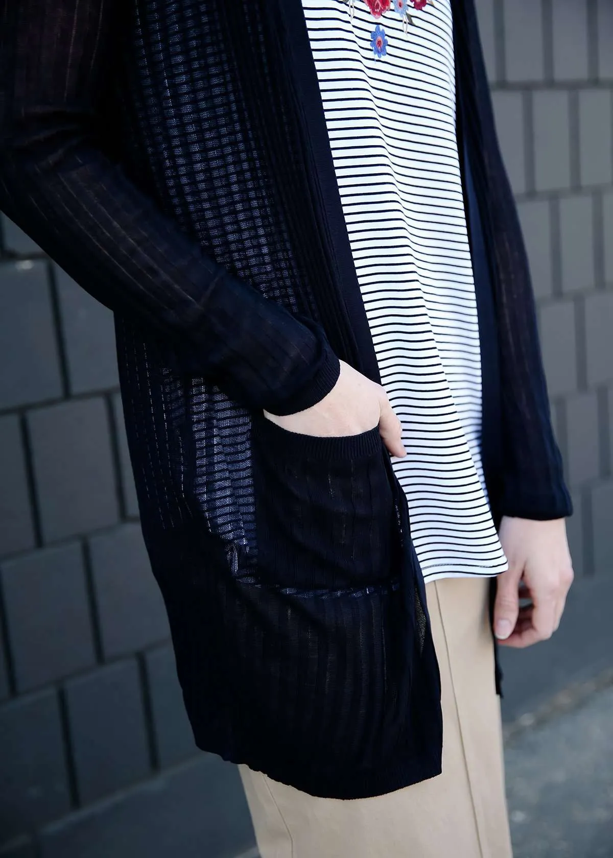 Ribbed Pocket Cozy Cardigan