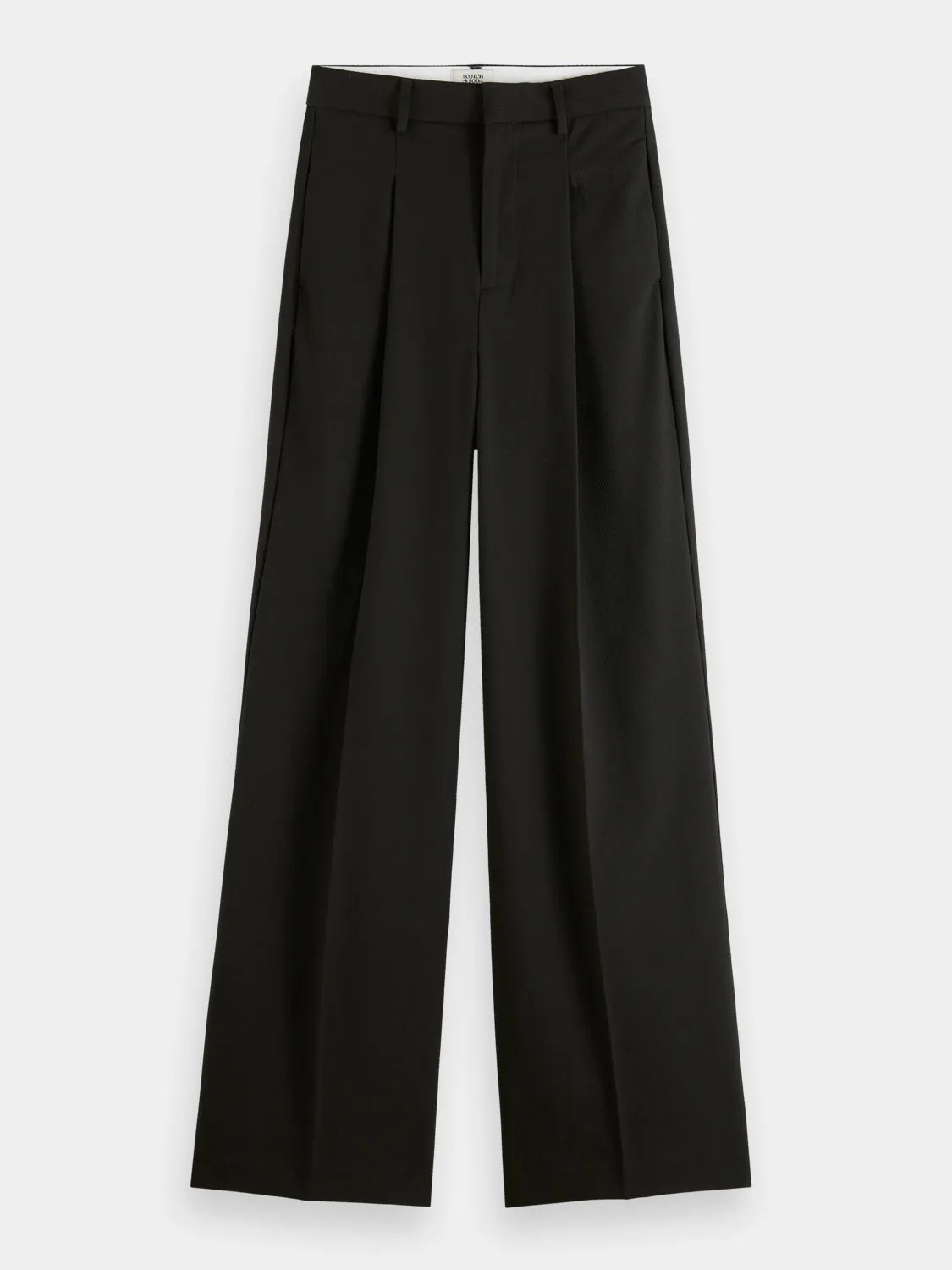 Rose pleated high-rise pants