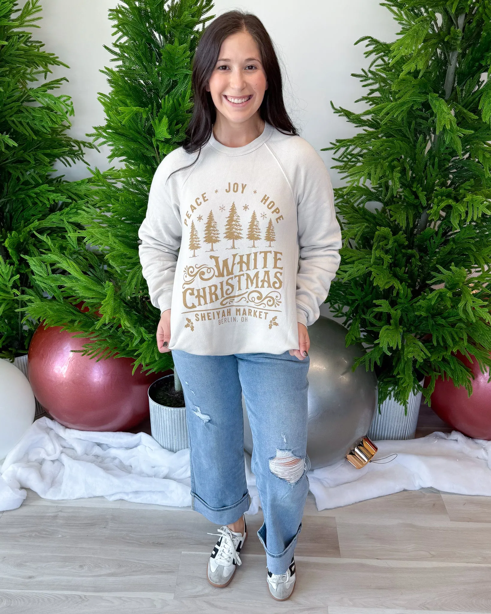 Sheiyah Market White Christmas Sweatshirt