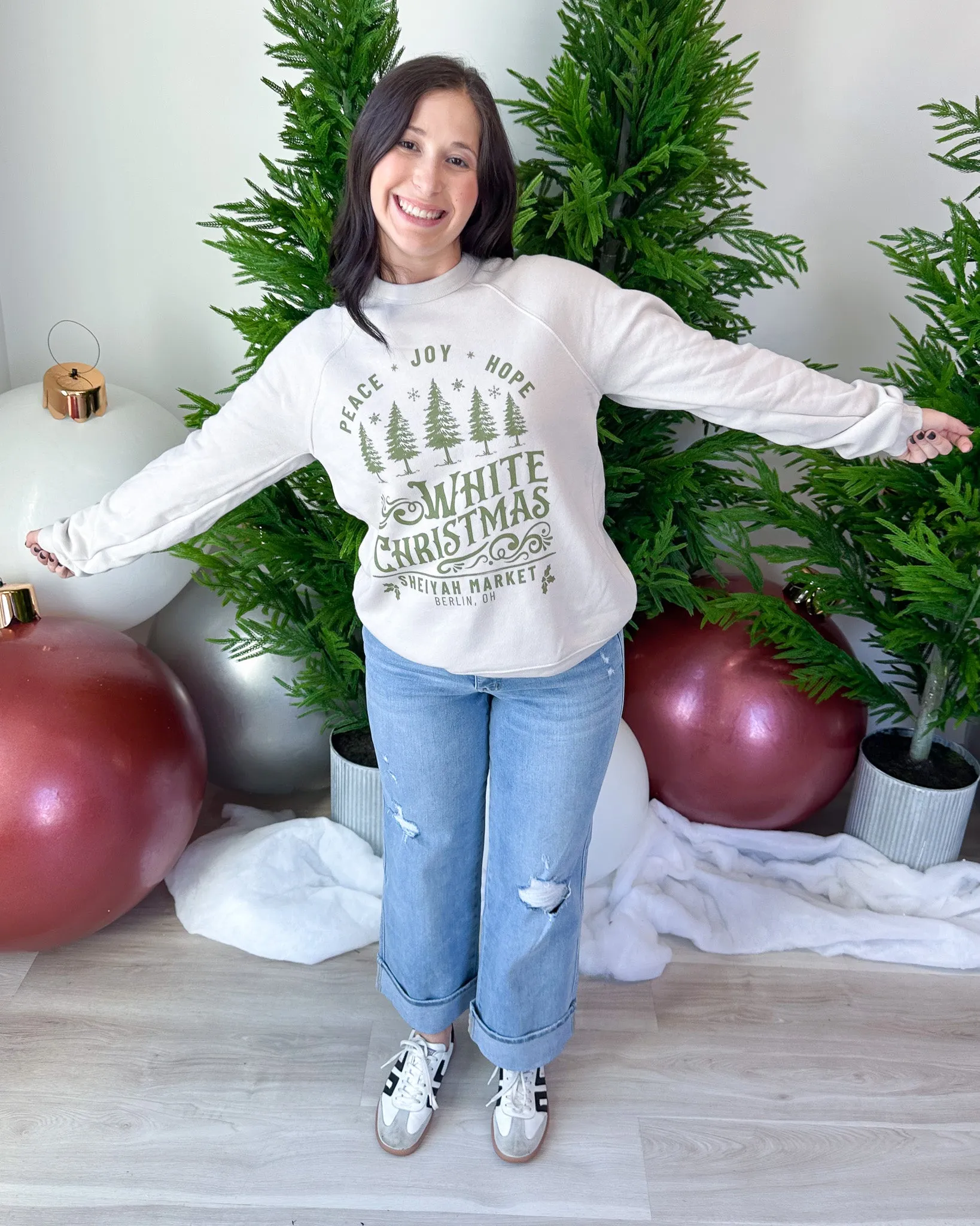 Sheiyah Market White Christmas Sweatshirt