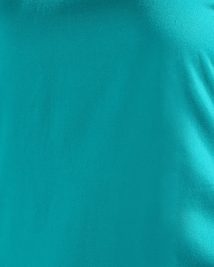 Solid Teal A-Line Dress | Teal