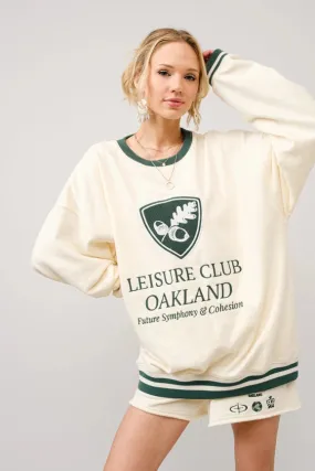 Stripe Ribbed Oakland Leisure Club Sweatshirt