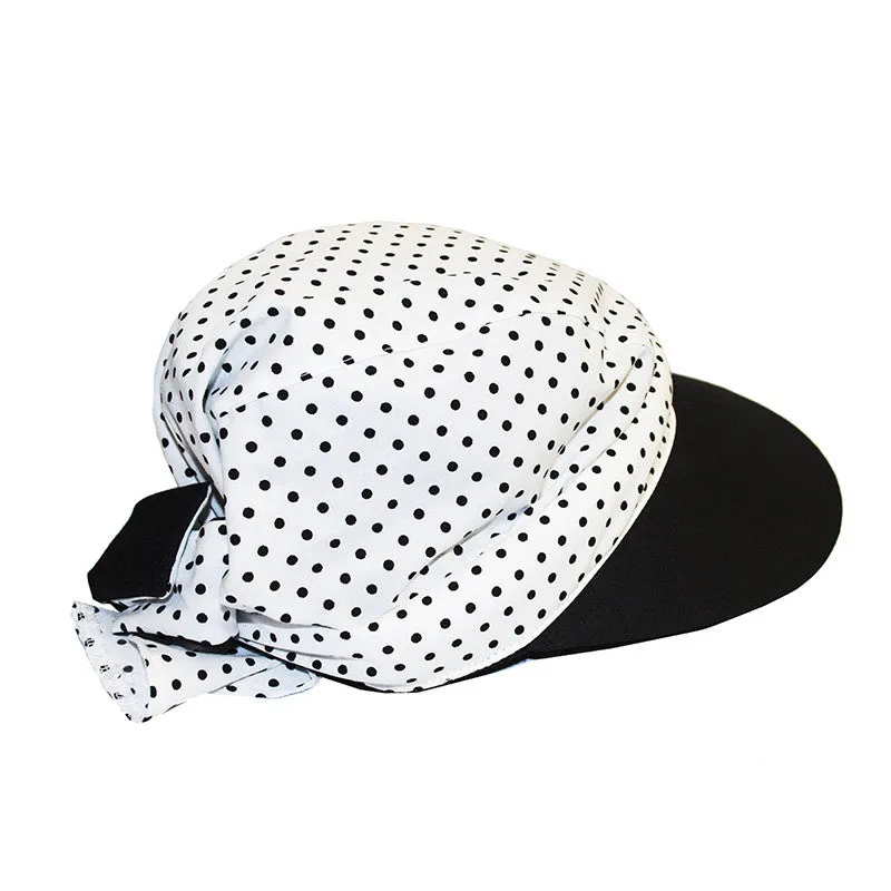 Twisty Cap || Black-Polka Dots