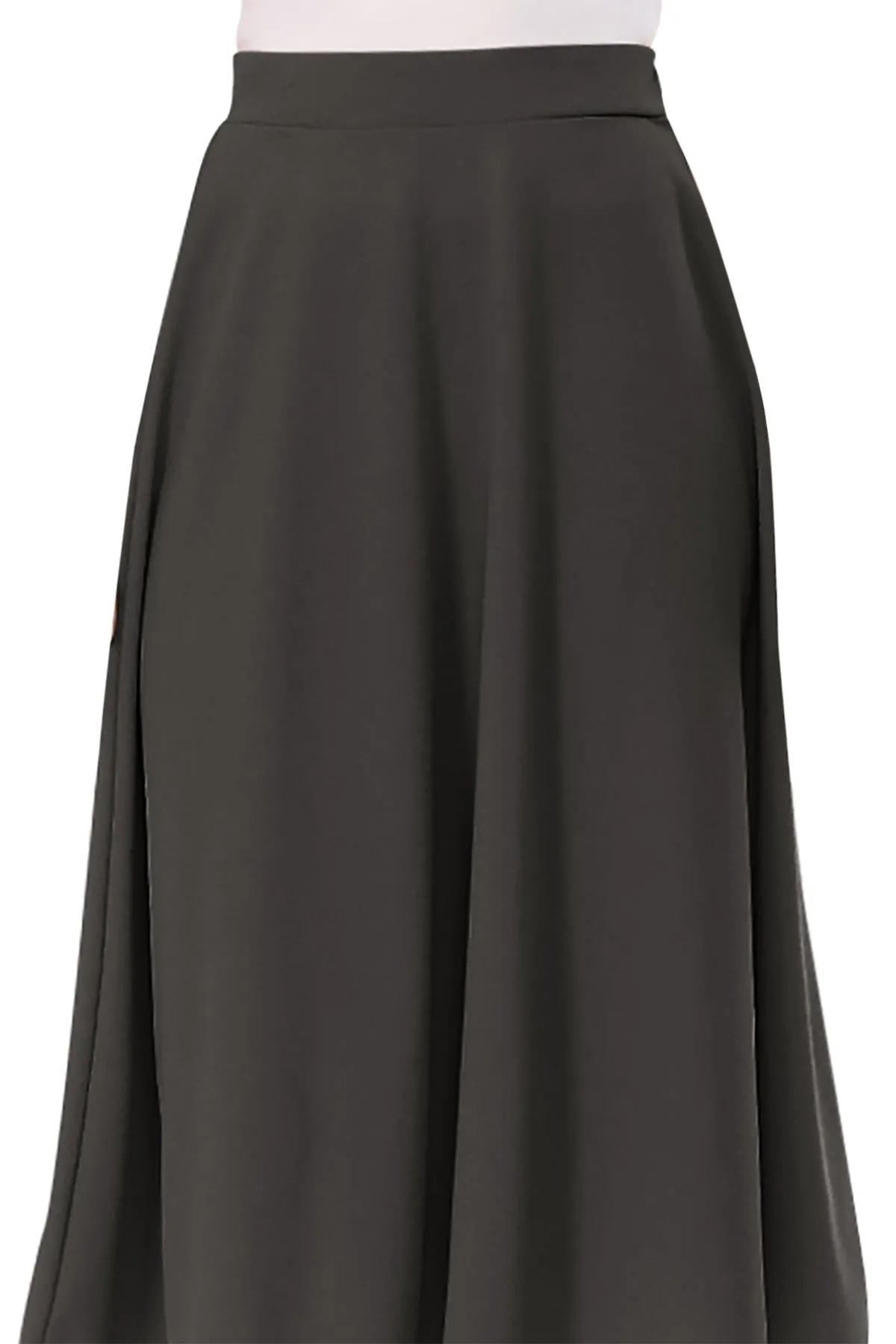 Women's Flared Lightweight Elastic Midi A-Line Skirt - Comfortable and Stylish