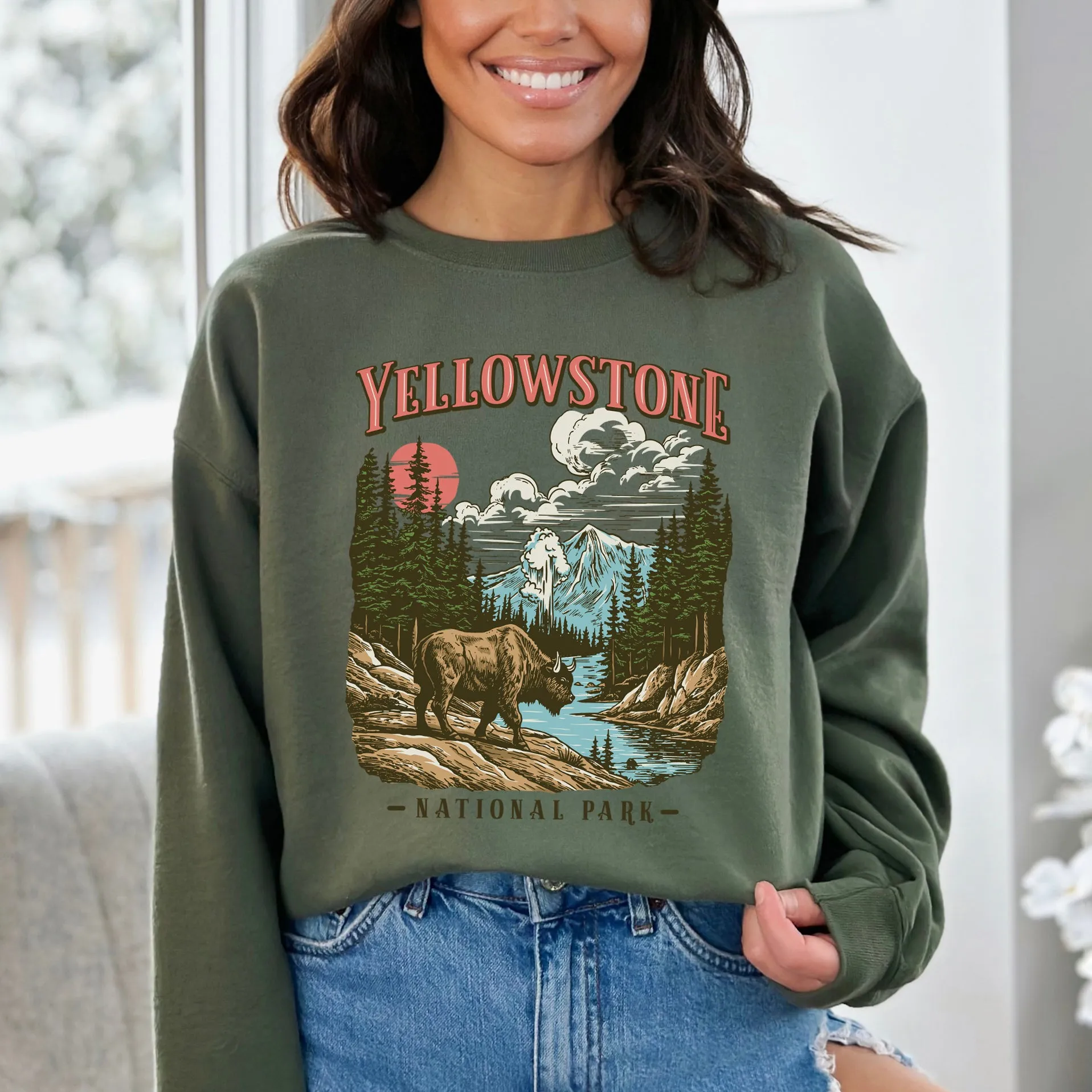 Yellowstone National Park Buffalo | Sweatshirt